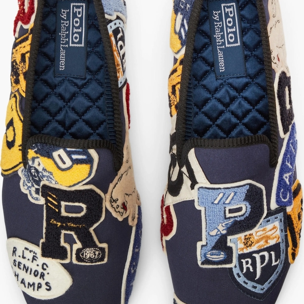 Polo by Ralph Lauren Men's Navy Patch Slip-On Shoes